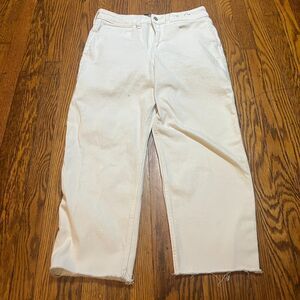 Hollister Curvy High Rise Vintage Stretch Mom Jeans Womens 9S W29 L25 White Crop